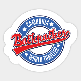 Cambodia backpacker world traveler Sticker